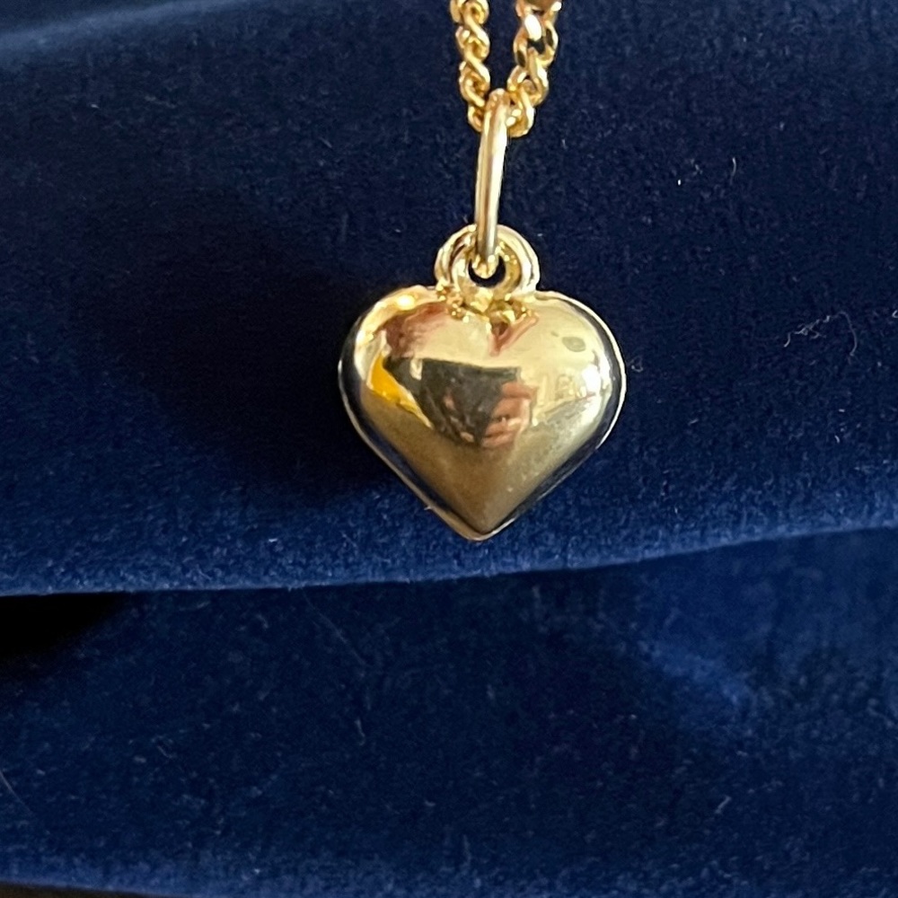 Vintage Dainty 14K Gold Heart Charm